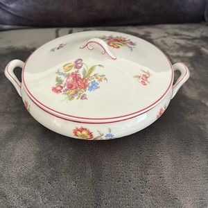 German Porcelain Serving Bowl with Lid